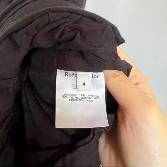 Reformation Norwich Organic Cotton Midi Dress Black - Picture 7 of 8